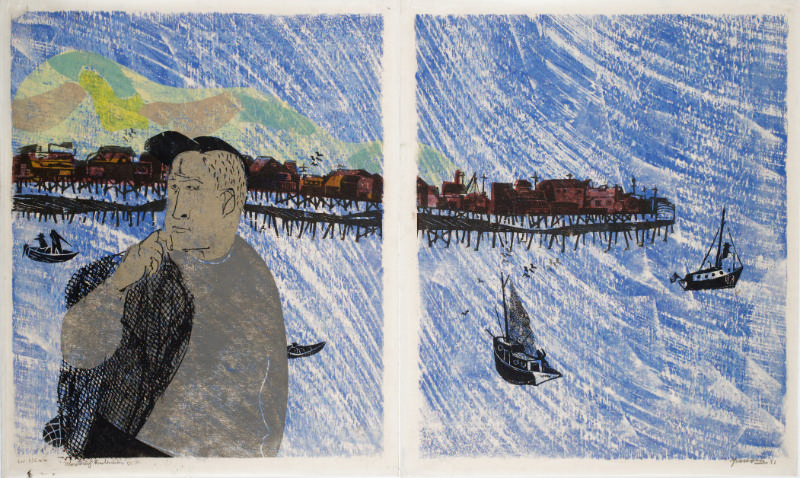 Monterey Fisherman (diptych)