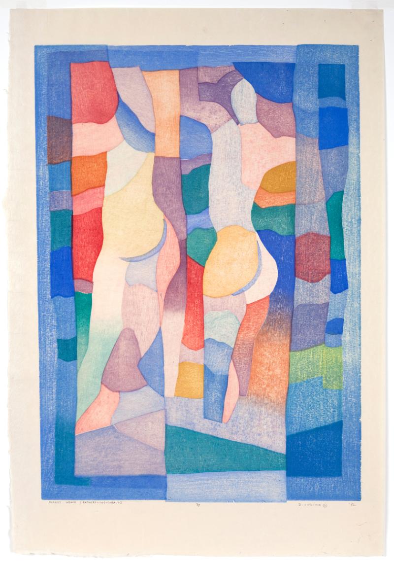 Forest Weave (Bathers-Two-Cobalt)