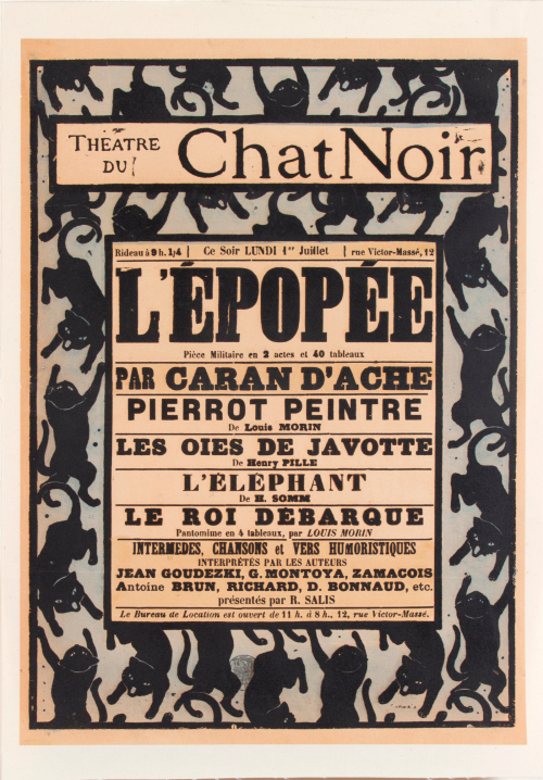 Theatre Du Chat Noir L Epopee Par Caran D Ache Works Zimmerli Art Museum