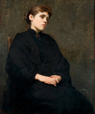 Portrait of Young Lady in Black