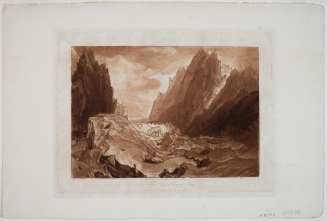 Mer de Glace - Valley of Chamonix - Savoy from the Liber Studiorum
