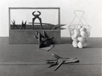Still Life with Tools, Gloves and Eggs