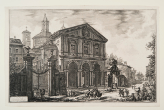 View of the Basilica of St. Sebastian outside the walls of Rome, on the Appian Way