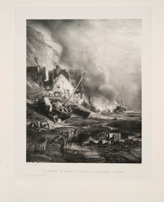Repair of a Ship at Low Tide from the series Six Marines (Six Seascapes)
