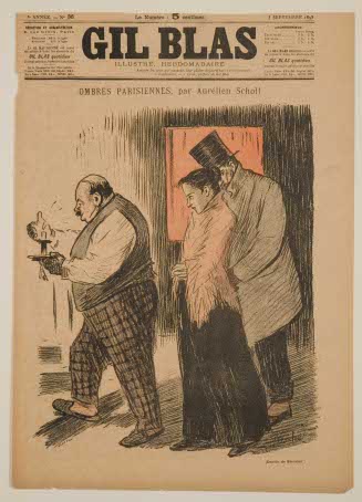 "Ombres Parisiennes," par Aurelien Scholl, cover for Gil Blas Illustré, September 3, 1893