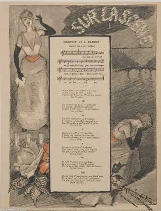 "Sur la Scène, Chanson by L. Xanrof" from Gil Blas Illustré, February 14, 1892, p. 8
