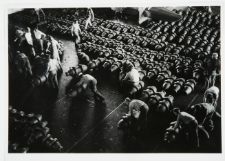 Untitled (Bombs packed on hanger deck of the USS Bunker Hill)
