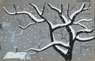 Endpaper design for White Snow Bright Snow