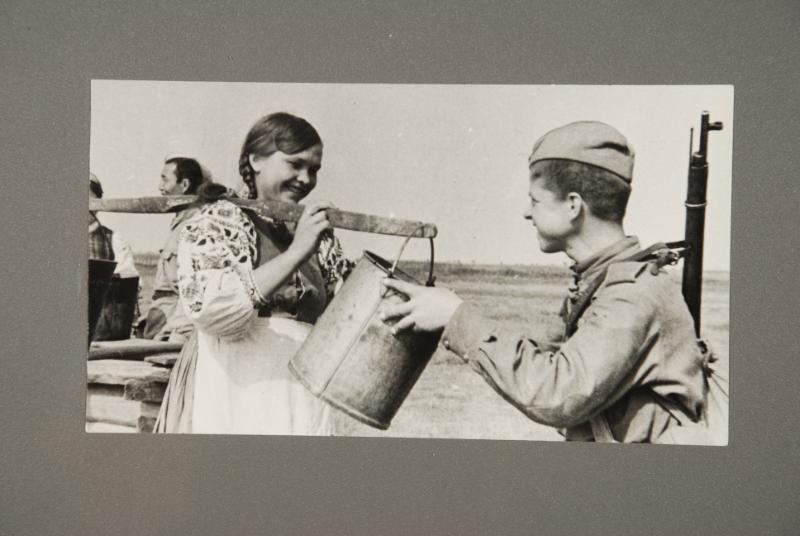 Dressed Up Belorussian Women Are Greeting The Liberators Of Their Village