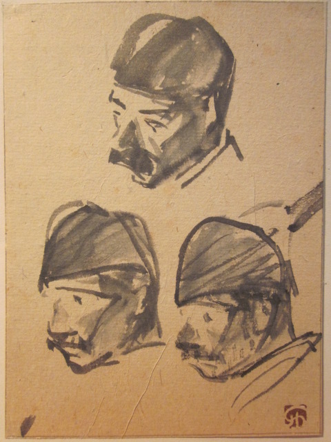Untitled (sketches of male heads)