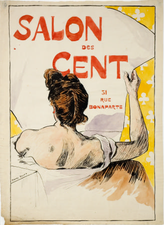 Watercolor study for Salon des Cent