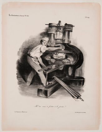 Ah! Tu veux te frotter à la presse! from La Caricature, October 3, 1833