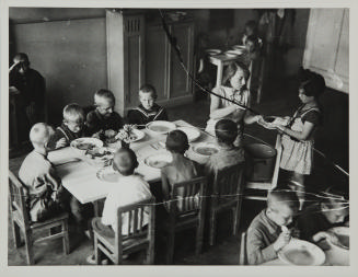 [Lunch in the kindergarten] from the photo-essay A Day in the Life of a Moscow Worker Family