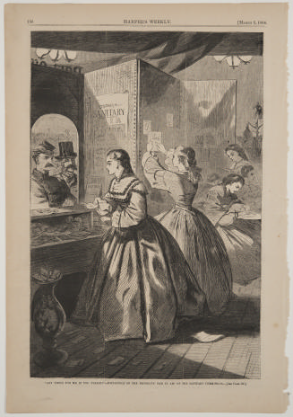 "Anything for me, if you please?" -- Post-Office of the Brooklyn Fair in Aid of the Sanitary Commission from Harper's Weekly, March 5, 1864