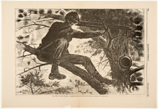 The Army of the Potomac-A Shooter On Picket Duty from Harper's Weekly, November 15, 2862
