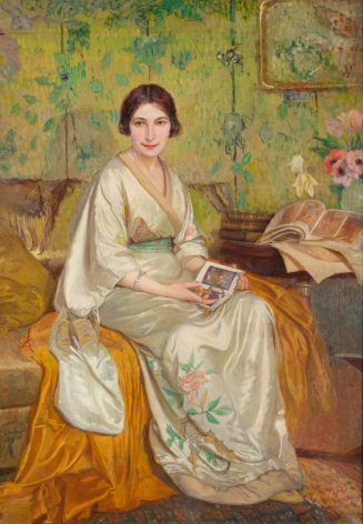 Portrait of a Woman in a Kimono