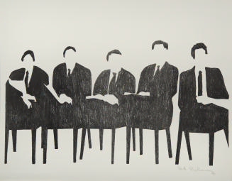 Untitled (Men on chairs) from the portfolio for Eugene McCarthy presidential campaign