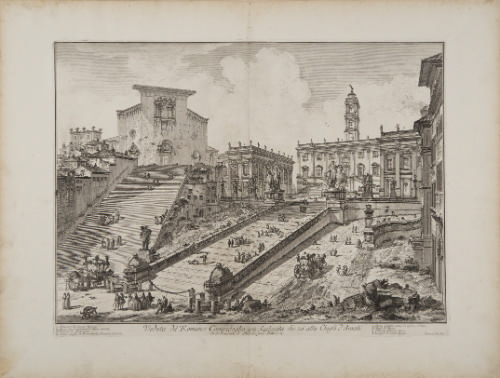 Veduta del Roman Campidoglio con scalinata che va alla chiesa d'Araceli, no. 30 from the series Vedute di Roma