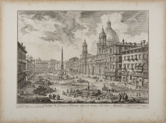 View of the Piazza Navona above the Ruins of the Circus Agonalis [Circus of Domitian], no 52 from the series Views of Rome