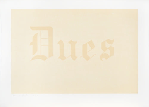 Dues, from the series News, Mews, Pews, Brews, Stews & Dues