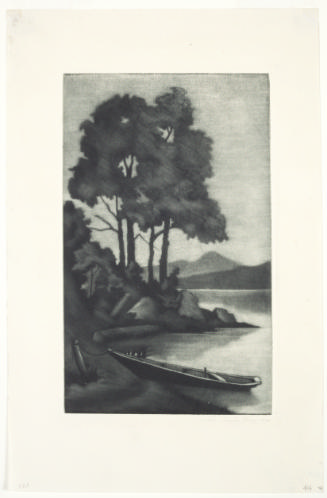 Moonlight, Rangeley Lake from the Maine series