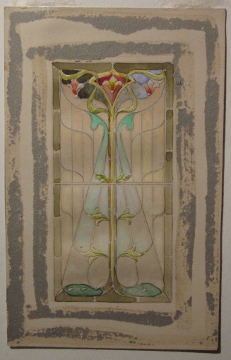Stained Glass Design: Floral Design in Art Nouveau Style