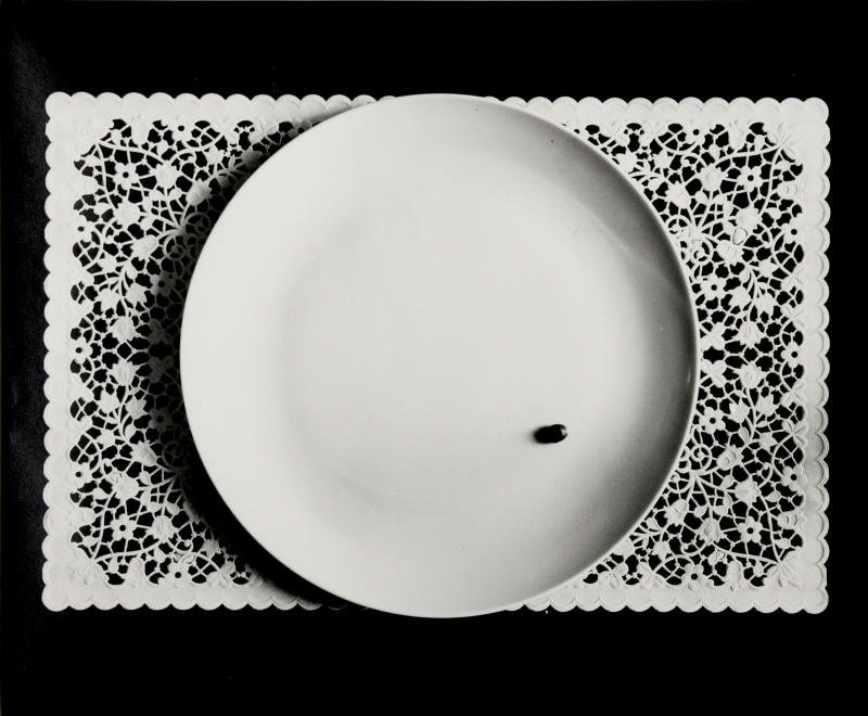 Pea on Plate, from the series Place Mat Photographs