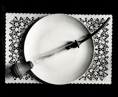 Syringe on Plate, from the series Place Mat Photographs