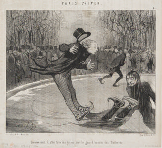 Paris en hiver: Inconvénient d'aller faire des graces sur le grand bassin des Tuileries