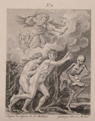 (Expulsion from Paradise) from Le Triomphe de la Mort: grave d'après les Dessins originaux de Jean Holbein