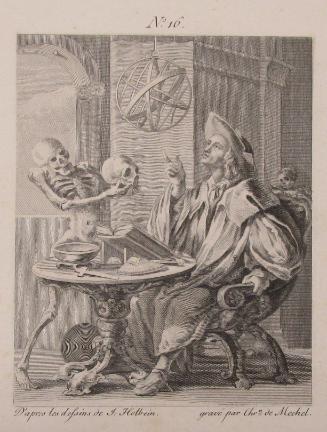 (The Astrologer) from Le Triomphe de la Mort: grave d'après les Dessins originaux de Jean Holbein