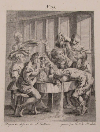 (The Drunkard) from Le Triomphe de la Mort: grave d'après les Dessins originaux de Jean Holbein