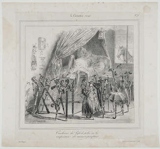 (Nightmare of the Chief of Police or The Conspiracy of Canes and Umbrellas) from the journal La Caricature