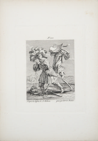 (The Nobleman) from Le Triomphe de la Mort: grave d'après les Dessins originaux de Jean Holbein
