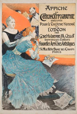 Affiche en Chromotypographie executée pour le Théâtre National de L'Odéon