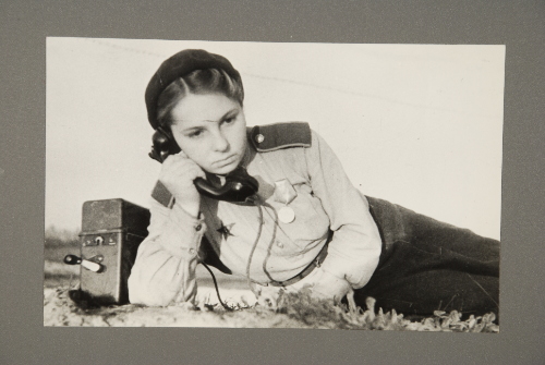 Brave Signaller, Leader Of The Komsomol Unit Of The Communications Division, Red Army Soldier Nadezhda Sidorova. 1st Belorussian Front