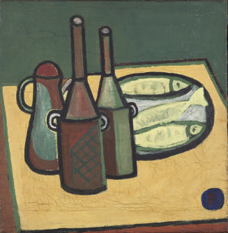 Still Life With Bottles And Fish