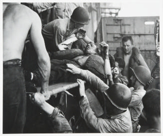Untitled (wounded men on USS Fremont, San Pedro)