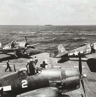 Untitled (USS Hornet Task Force 58 preparing for a strike against the Marianas)