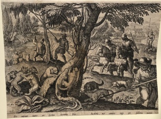 Hunt Scene from the series Venationes Ferarum, Avium, Piscium, after Jan Stradanus