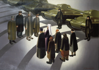 Handing Over the Command of the Dmitrii Donskoi Tank Column, Which was Established with Contributions from Believers, March 7, 1944