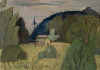 Landscape with Pink House