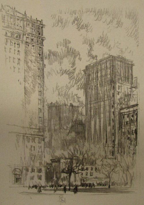 Battery Park from the portfolio Lithographs of New York in 1904