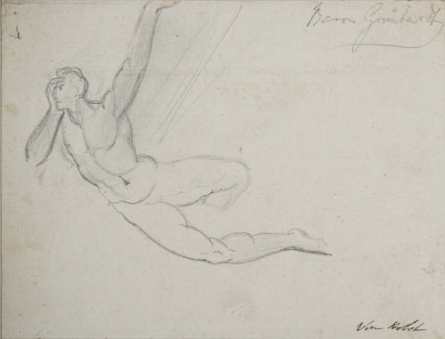 Reclining nude male figure