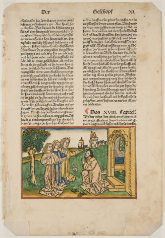 Abraham and the Three Angels, illustration from the Koberger-Nuremberg Bible