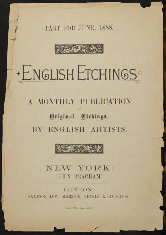 (Title page for English Etchings)