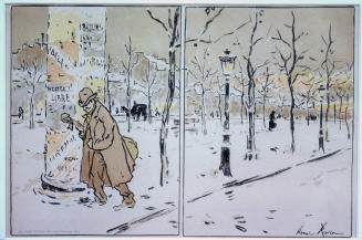(Theâtre Libre Program: Paris Winter Street Scene)