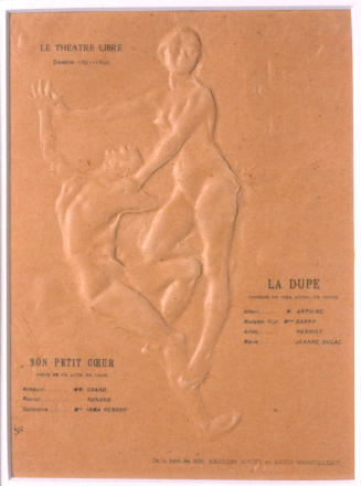 Théâtre Libre program: Two Nude Dancers