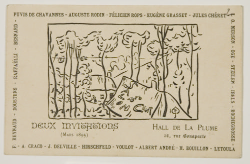 Invitation for Salon des Cent à Hall de la Plume