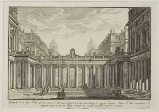 Royal courtyard from Prima Parte di Architetture e Prospettive (Part One of Architecture and Perspectives), Opere Varie